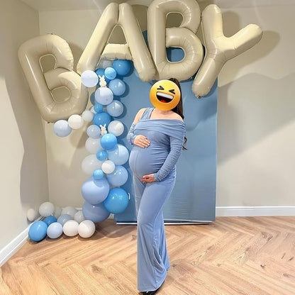 40 Inch Letter Balloons Z, Big Custom A-Z Alphabet Foil Name Balloon Cream White, Self Inflating Beige Customize Helium Balloon Letters Z for Women Girls Birthday Bride Baby Shower Party Decorations