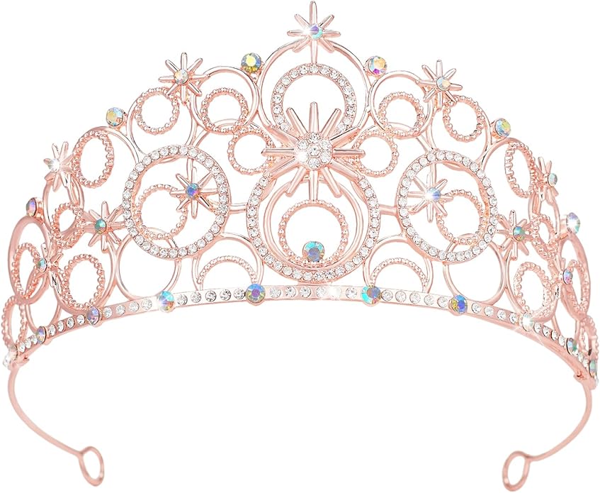Stellar Crown for Women & Princess Tiaras, Wicth Merch Hat Accessories for Halloween, Bubble Headpiece for Women Party Dress Outfits