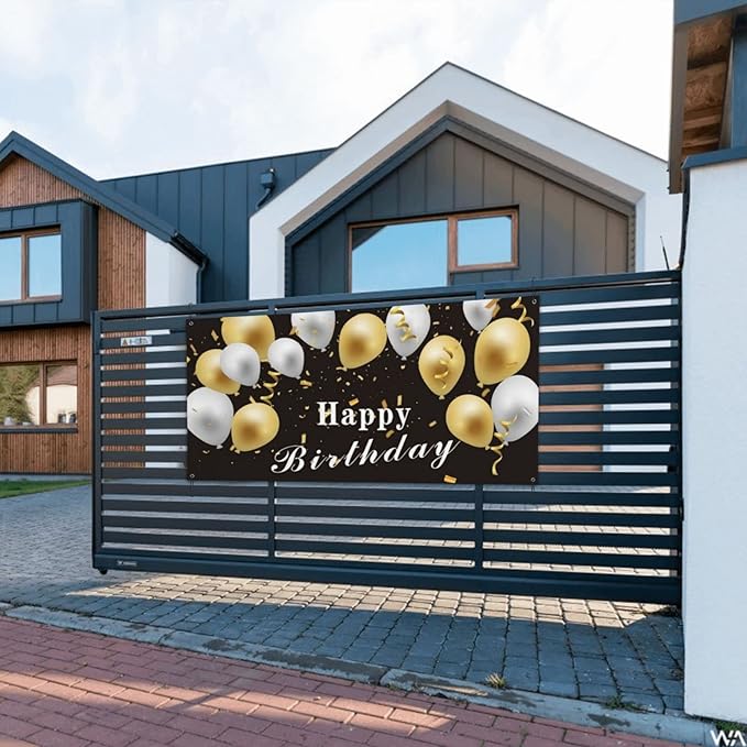 Custom Wall Banner Sign Customize Your Own Banner with Image Logo Text Personalized Background Decorative Backdrop for Birthday Party Business Graduation Wedding Christmas (4' x 2" / 120 cm x 60 cm)