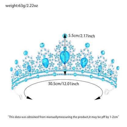 Princess Tiara and Crown for Women Wedding Tiaras for Bridal girls Tiaras and Crystal Crowns Rhinestone Headband Metal Hair Accessories for Costume Birthday Party Prom Gifts