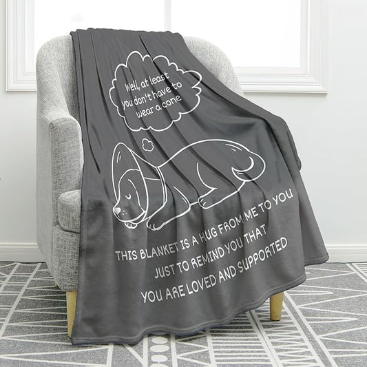 Jekeno Rehabilitation Consolation Blanket Gifts for Women Men Kids Girls Boys Mom Wife Friends Halloween Birthday Home Bedroom Living Room Decor Colorful Throw Blanket 60"x80"