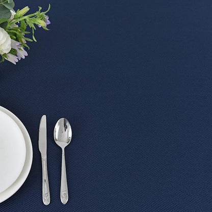 maxmill Textured Tablecloth Stain Resistant Waterproof and Wrinkle Resistant Washable Soft Table Cloth, Fabric Table Cover for Dining Room and Outdoor Use, Rectangle 60 x 120 Inch, Navy Blue