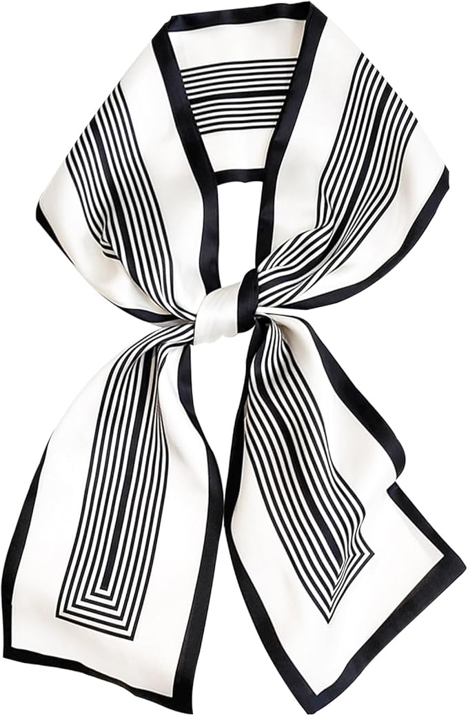 Head Scarf Hair Neck Scarves For Women Purse Bag Scarfs For Handbags Silky Long Thin Satin Headscarf Fashion