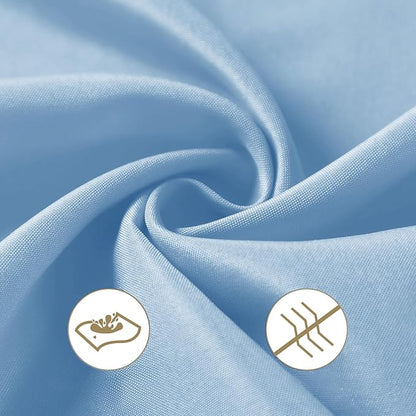 25pcs Polyester Cloth Napkins - 20 x 20 inch Blue Mist Dinner Washable Napkins with Hemmed Edges for Restaurant/Wedding/Hotel(25,Blue Mist)