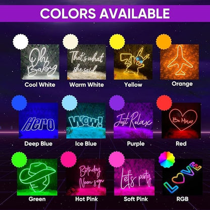 Custom Neon Sign LED Name Customizable for Wall Decor, Personalized Name Sign for Bedroom Wedding Birthday Party Gift Bar Girl Game Business Shop Logo Night Lights