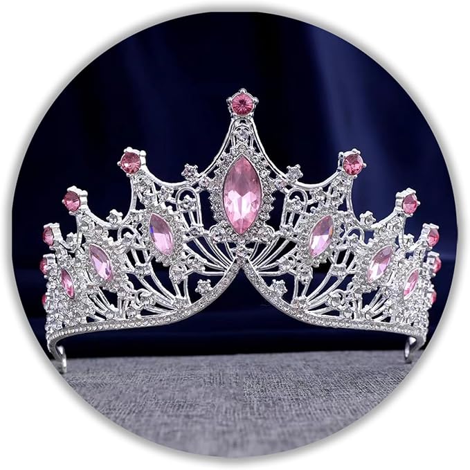 TAROSE Silver Tiaras for Women and Girls, Crystal Gold Crowns for Women, Hair Accessories for Bride/Halloween/Prom/Birthday