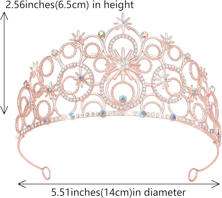Stellar Crown for Women & Princess Tiaras, Wicth Merch Hat Accessories for Halloween, Bubble Headpiece for Women Party Dress Outfits
