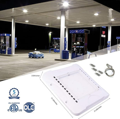 LED Canopy Lights 240W 33600 Lumens 5000K Daylight White 850W HID/MH Equivalent,Die Cast Aluminum Waterproof IP65,Commercial Area & Outdoor Lighting,Ceiling Lighting Fixtures (4 Pack)