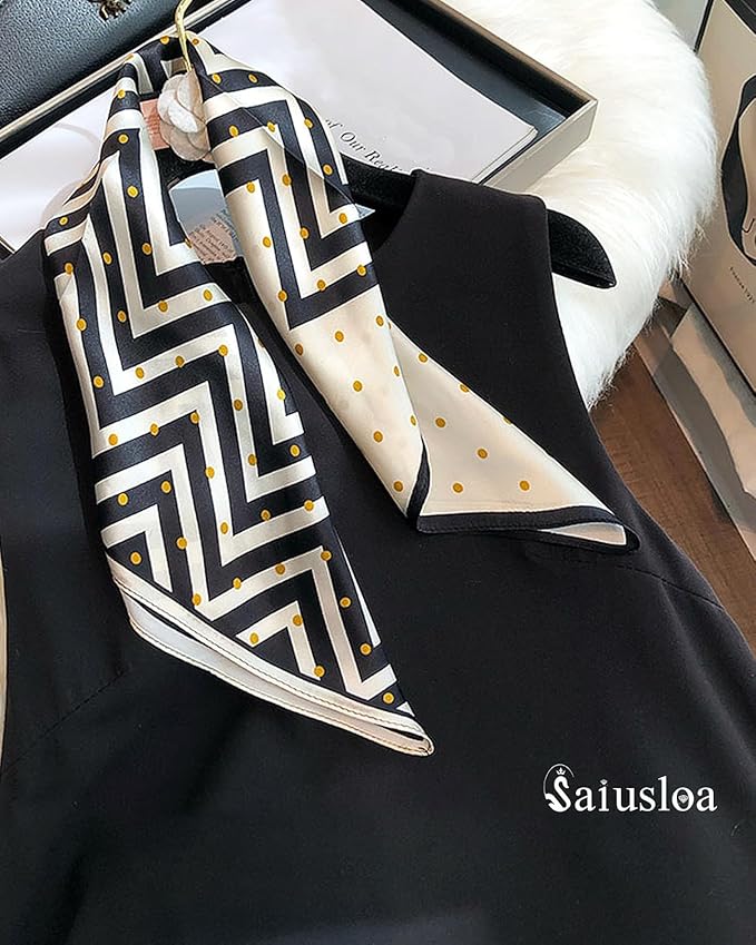 Neck Scarf For Womens Silky Head Scarves Hair Bandanas Square Scarf Fashion Accessories lightweight