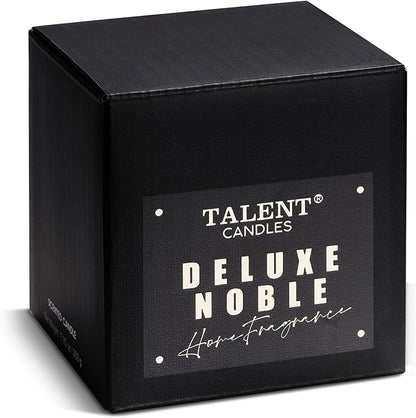 Deluxe Noble Scented Candles, Soy Candles for Home Scented, 7.05oz, Aromatherapy Candles with Lid, Teak Mahogany
