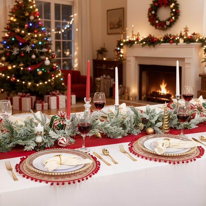 KIRE 100PCS Disposable Plates - White with Gold Rim for Christmas Party/Wedding - Includes 50Pieces 10.25inch Dinner and 50Pieces 7.5inch Dessert/Salad Plates