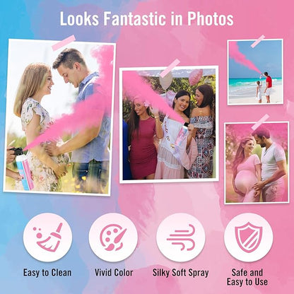Baby Girl Reveal Party Supplies - 100% Biodegradable Pink Gender Reveal Decor (2 Pack)