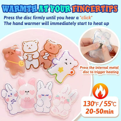 8 PCS Reusable Hand Warmers, Reusable Heat Packs，Cute Heating Pack, Hot Therapy Compress, Reusabl Heating Pad for Pain Relief and Camping, Outdoor & Portable