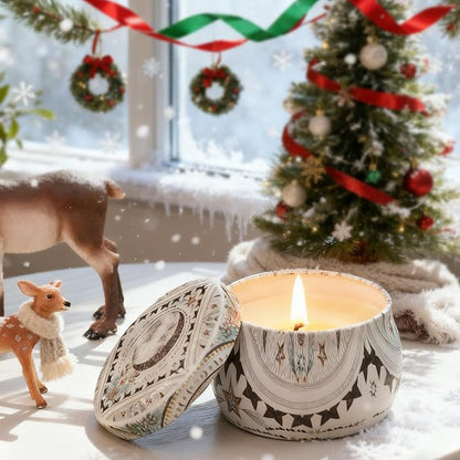 Mystical Scented Candle Gift Set, 6 Large 5.5 oz Celestial Metal Jars with Zodiac Designs, Long-Lasting Aromatherapy Scents, Holiday & Christmas Gift Set for Women