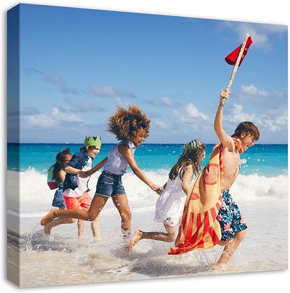 DBLAKI Personalized Custom Canvas Prints - Custom Framed Canvas Prints With Your Photos,Printed Photo To Canvas Wall Art Ideal for Home Decor Gifts Keepsakes 18" x18"
