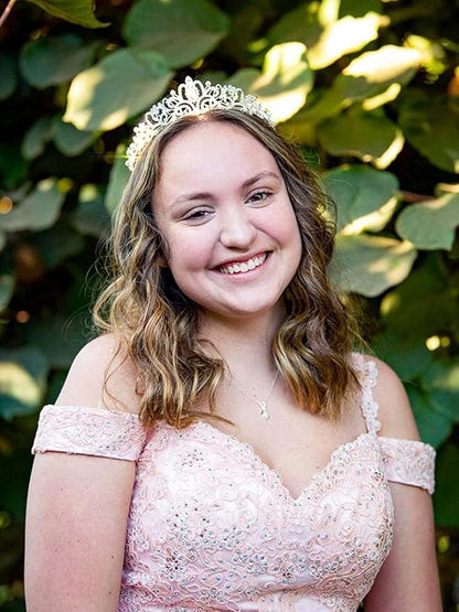 COCIDE Silver Tiara Crowns Aurora Borealis Crystal Headband Princess Colorful Rhinestone Crown with Combs Bride Headbands Bridal Wedding Prom Birthday Party Hair Accessories Jewelry for Women Girls