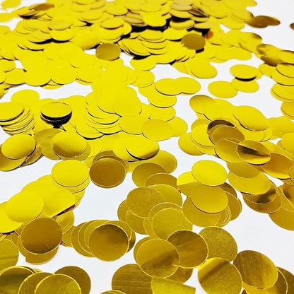 Gold Metallic Shiny Round Confetti 0.6 Inch-Table Sequin Confetti for Party Wedding Decoration(3.52 oz)
