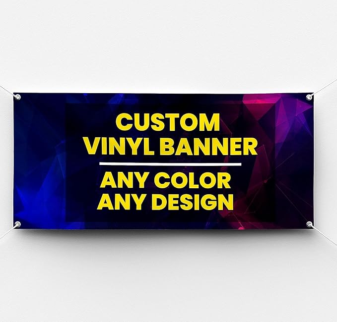 Personalized Custom Vinyl Banner Printing Indoor or Outdoor use Printed Business Event Birthday Party Large Custom Vinyl Banner for Party Decoration (5'x8')