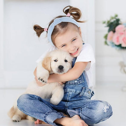 Knotted Headbands for Girls, Non Slip Toddler Girl Headband Kids Wide Top Knot Head Bands Mommy and Me Fashion Hairband Womens Turban Hair Accessories(Pink,Yellow,Blue,3Pcs)