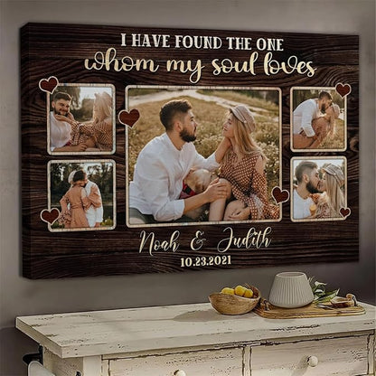 Dem Canvas Personalized Canvas Prints: 'I Have Found The One' - Couple Romance & Wedding Gifts, Custom Anniversary & Valentine Canvas Art (30x20)