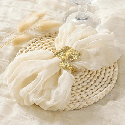 Socomi Beige Cheesecloth Napkins Fall Thanksgiving Cheese Cloths Gauze Set of 50 Boho Washable Dinner Table Napkins for Wedding Party Baby Shower Birthday Party Decor