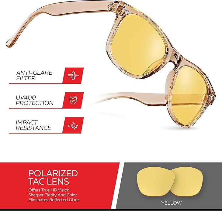 Retro Rewind Polarized Sunglasses for Men and Women - UV Protection Classic Sun Glasses