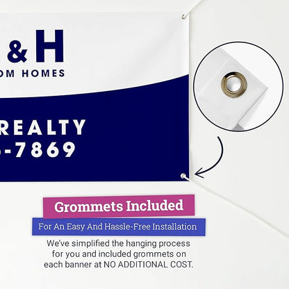 Personalized Vinyl Banner – Vinyl Printed Customizable Banner for Indoor and Outdoor Use (3'x6')
