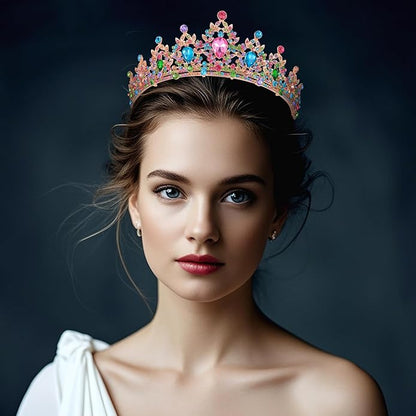 Kamirola - Queen Crown and Tiaras Princess Crown for Women and Girls Crystal Headbands for Bridal, Princess for Wedding and Party（01）