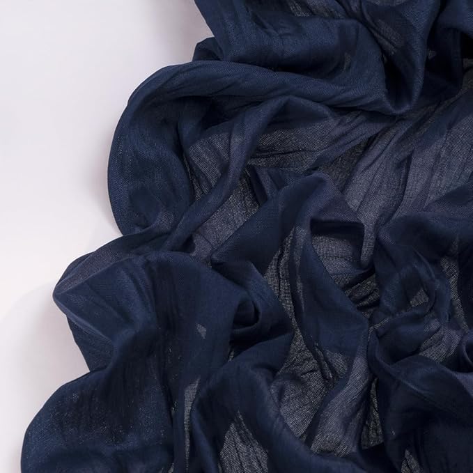 Navy Blue Cheesecloth Table Runner 4 Pack Christmas Table Runners Boho Gauze 120 Inches Navy Cheese Cloth Table Decor for Xmas Holiday Season Parties Wedding Bridal Baby Shower