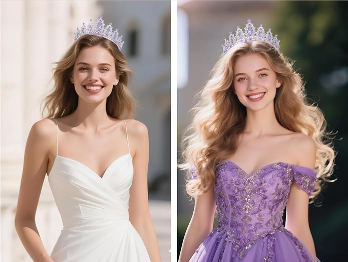 Kamirola - Queen Crown and Tiaras Princess Crown for Women and Girls Crystal Headbands for Bridal, Princess for Wedding and Party（01）