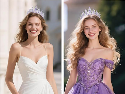 Kamirola - Queen Crown and Tiaras Princess Crown for Women and Girls Crystal Headbands for Bridal, Princess for Wedding and Party（01）