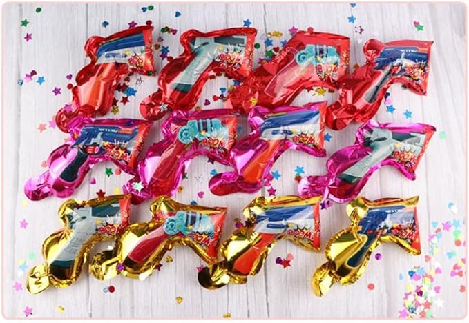 Srliya 10Pcs Party Confetti Poppers, Thickened Aluminum Film Handheld Confetti Shooters for Birthday Wedding Graduation, Mixed Color, Suitable for All Parties