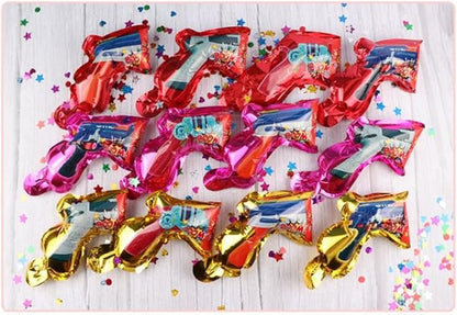 Srliya 10Pcs Party Confetti Poppers, Thickened Aluminum Film Handheld Confetti Shooters for Birthday Wedding Graduation, Mixed Color, Suitable for All Parties