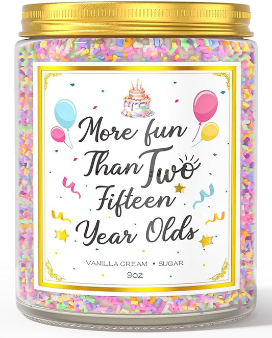 30th Birthday Candles Gifts for Women- 9 oz Happy Birthday Candle with Vanilla Birthday Cake Scent, Gifts for Women & Men, Friendship Ideas