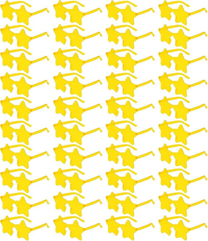 40 Pairs Rimless Star Sunglasses Bulk Wholesale Transparent Candy Color Star Glasses for Women Men Party Favors