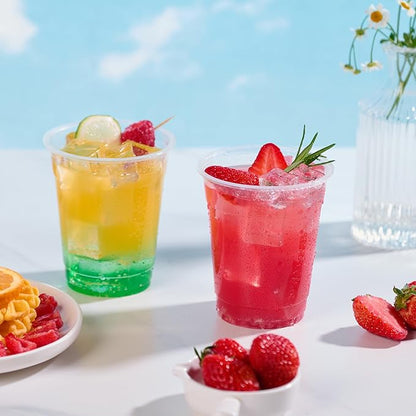 JOLLY CHEF 1000 Pack 12 oz Clear Plastic Cups, Disposable Cups Drinking Cups for Ice Coffee, Milkshake, Cold Drinks