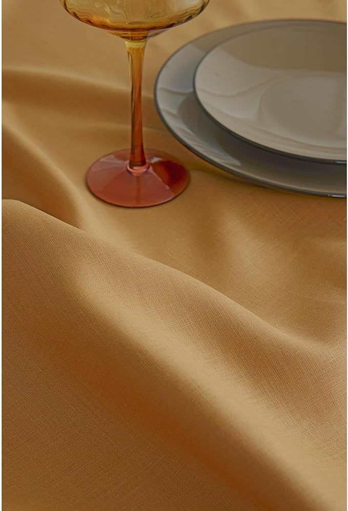 Solino Home Linen Napkins Set of 4-100% Pure Linen Caramel Dinner Napkins Cloth 20 x 20 Inch for Fall, Autumn - Fete, Handcrafted and Machine Washable