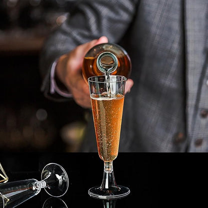 SUREHOME Plastic Champagne Flutes Plastic Champagne Glasses Disposable Mimosa Glasses Bulk 100 Pack Clear Wedding Toasting Cups Unbreakable Crystal Stemware for Bar Baby Shower Birthday Party Supplies