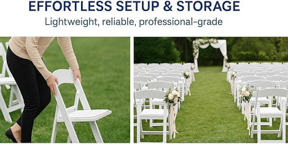 BTEXPERT Set of 16,Resin Folding Chair Vinyl Padded Seat 1000LB Weight Capacity Indoor Outdoor Lightweight Set for Home Event Party Picnic Kitchen Dining Church School Weddings 1000lb Weight Capacity