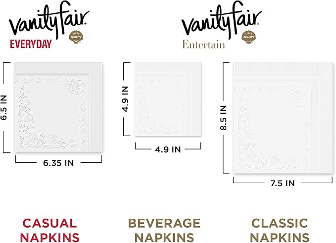 Vanity Fair Napkins, 400 Count | Everyday Collection | 2 Packs