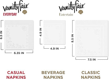 Vanity Fair Entertain Paper Napkins, 40 Count, Disposable Napkins Made For Entertaining And Events(Pack of 4)