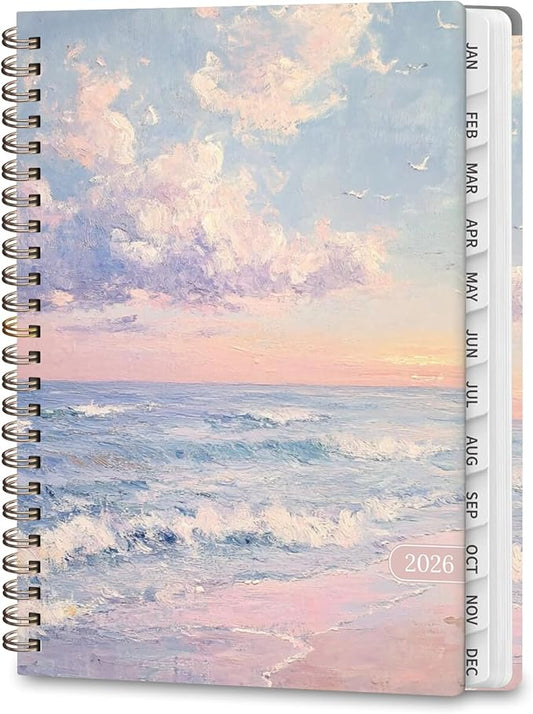 2026 Planner, Weekly and Monthly Calendar Agenda Book, Jan 2026 - Dec 2026, Hardcover Planning Academic Planner for Office School Supplies and Desk Accessories - A5 (6.3'' x 8.5'')