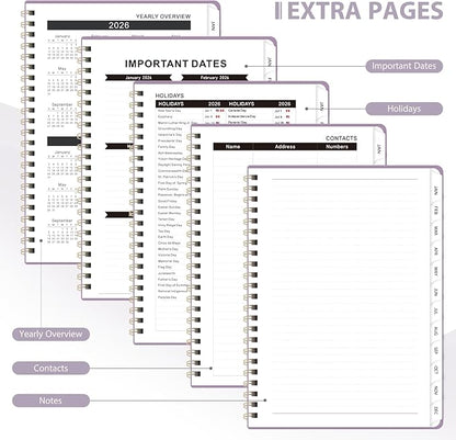 2026 Planner, Weekly and Monthly Calendar Academic Planner, Jan 2026 - Dec 2026, 8.5‘’ x 11'', Planning Agenda Book for Desk Accessories and School Supplies - Letter Size