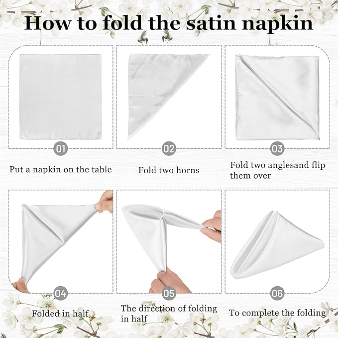 Bailarina 120 Pack Silver Satin Napkins,17x17 Inches Wedding Napkins Square Soft Silky Table Napkins Bulk Decorative Elegant Cloth Napkin for Party Decoration, Banquet,Wedding,Graduation