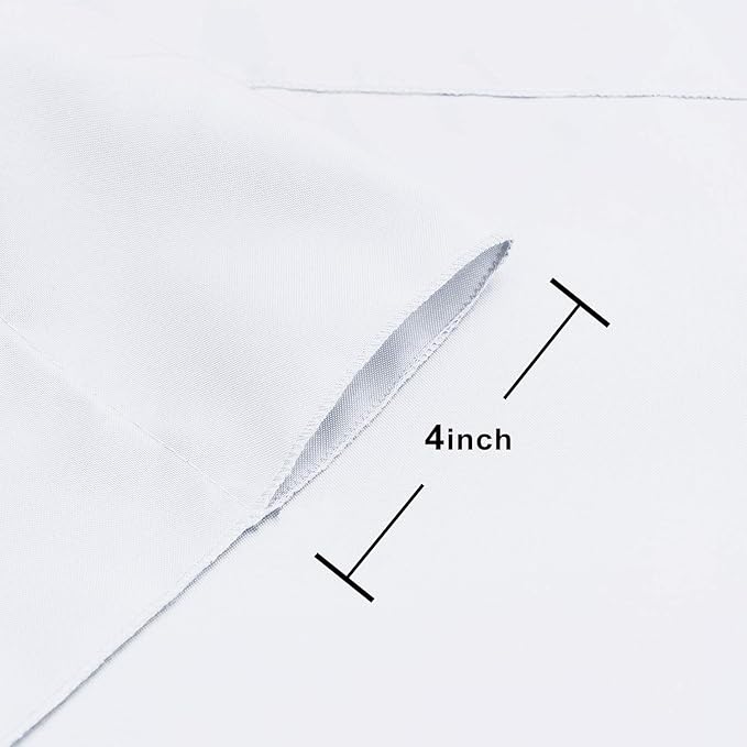 Hiasan White Backdrop Curtains for Parties, Polyester Photography Backdrop Drapes for Family Gatherings, Wedding Decorations, 5ftx7ft, Set of 2 Panels