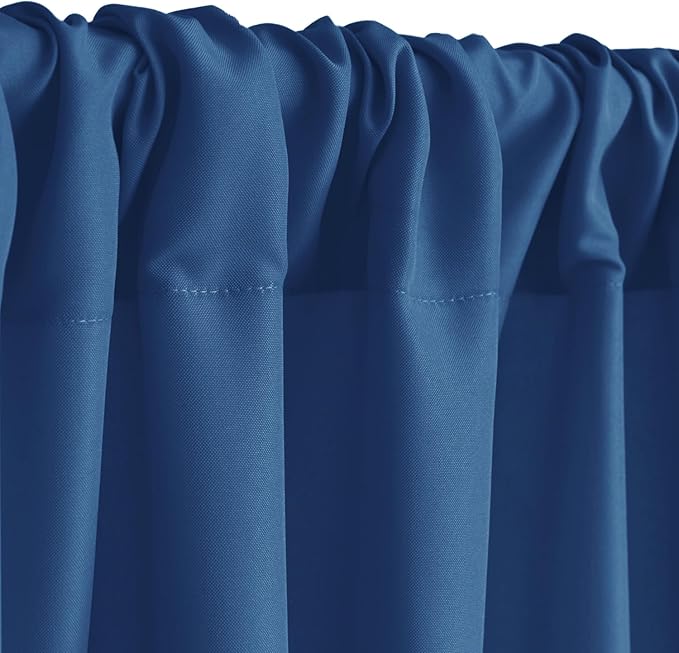 Hiasan Royal Blue Backdrop Curtains for Parties, Polyester Photography Backdrop Drapes for Family Gatherings, Wedding Decorations, 5ftx8ft, Set of 2 Panels