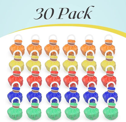 30Pack Colorful Streamer Poppers, No Mess Multi-Color Paper Crackers, Hand Throw Confetti Streamers for Birthday, Wedding, Party Celebrations