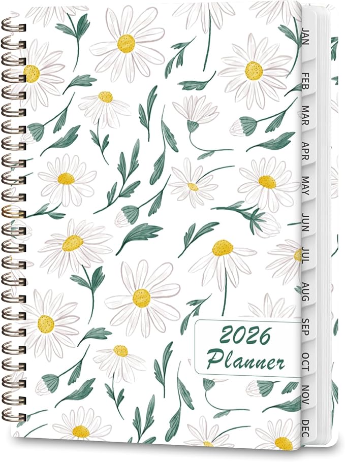 2026 Planner, Weekly and Monthly Calendar Agenda Book, Jan 2026 - Dec 2026, Hardcover Planning Academic Planner for Office School Supplies and Desk Accessories - A5 (6.3'' x 8.5'')
