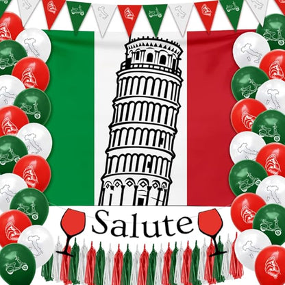 Hades Italian Party Decorations – Italian Decor – Italian Decorations Party Theme – Italian Flag Decorations – Italian Photo Boot Props – Italian Birthday Themed Party Supplies for Adults and Kids