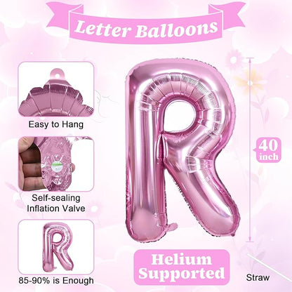 40inch Pink BRIDE Letter Balloons, Giant Pink Bride Foil Helium Balloon Banner with Heart Balloon for Bride to Be Wedding Engagement Bridal Shower Bachelorette Party Decoration